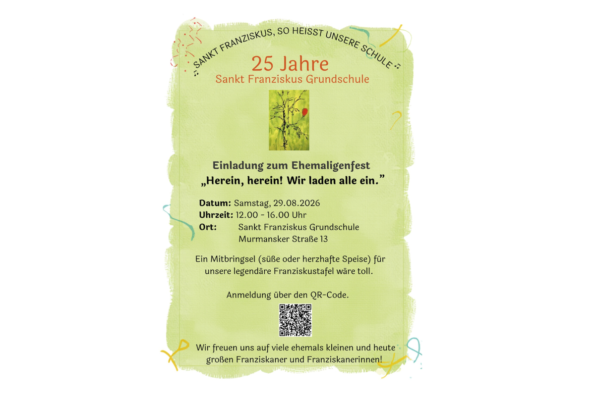 Titelbild für Beitrag: Herzliche Einladung zum Ehemaligenfest am 29.08.2026